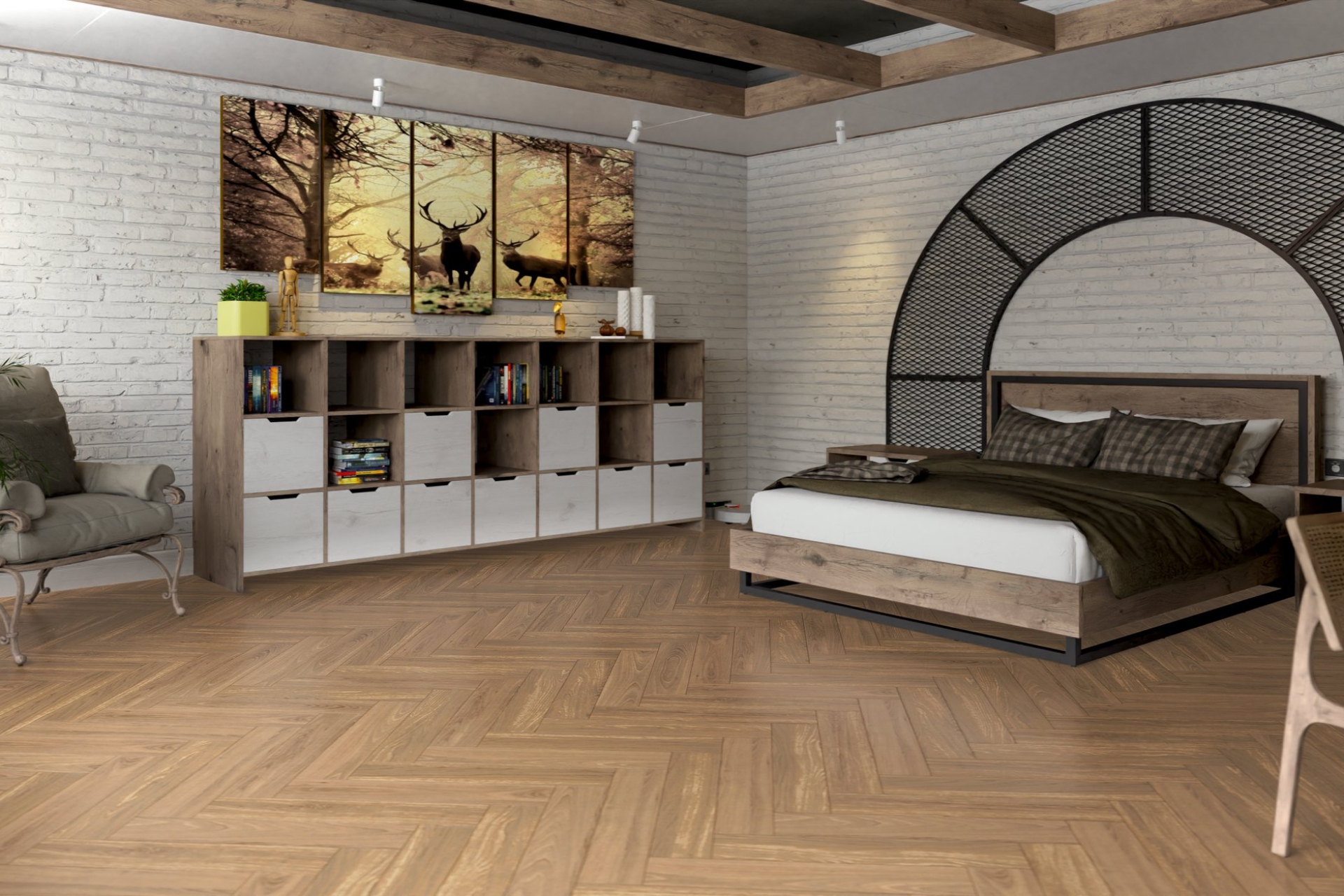 Инженерный паркет «Damy Floor» Натуральный (укладка елочкой) — купить в Новом Уренгое