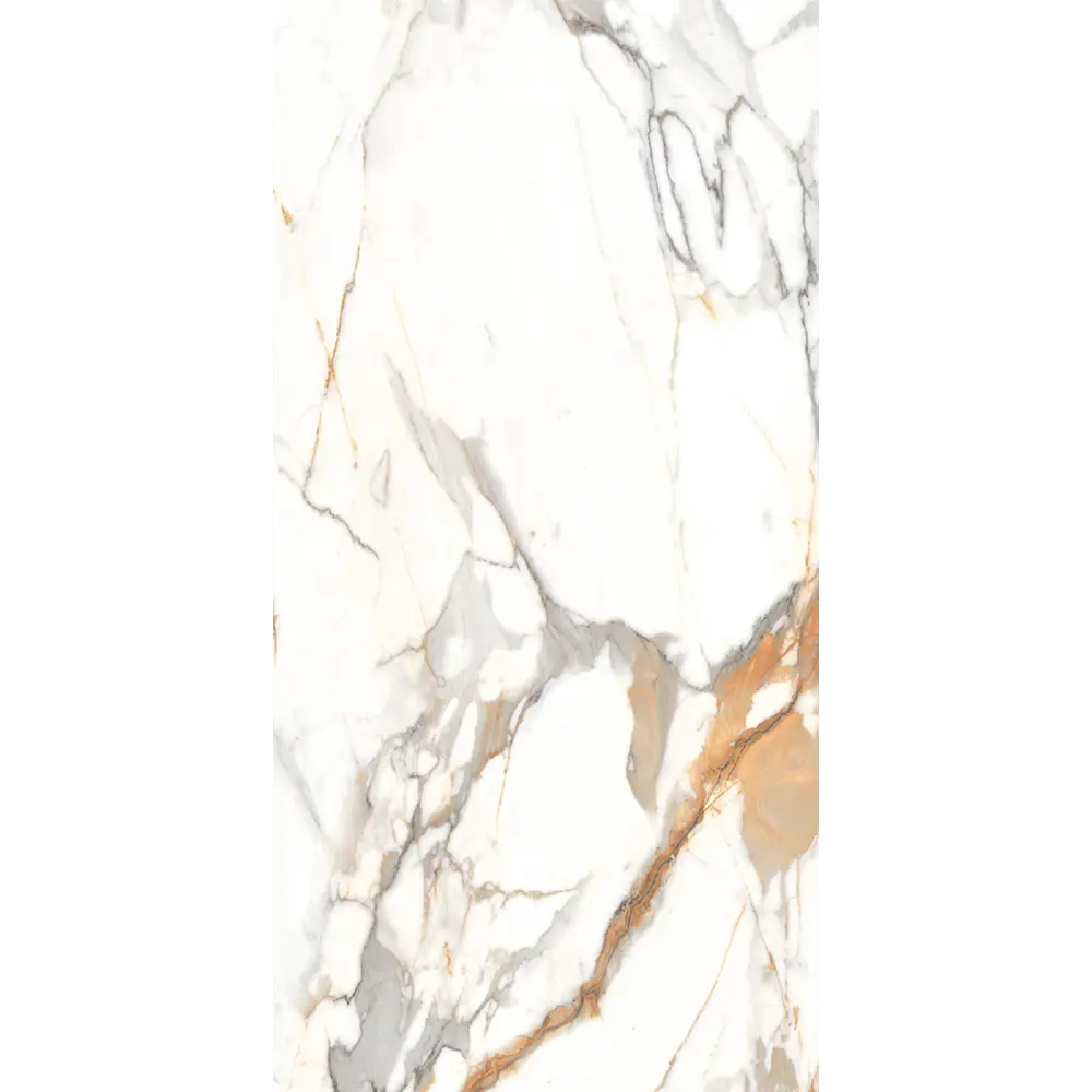Керамогранит "Sonex" Carrara Volga Glossy полированный 60x120 см 1.44 м2 цвет белый с серо-бежевыми прожилками — купить в Новом Уренгое